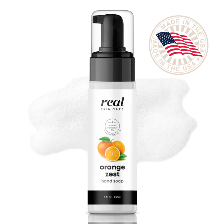 organic all-natural hand soap refill coconut oil natural soap orange zest citrus